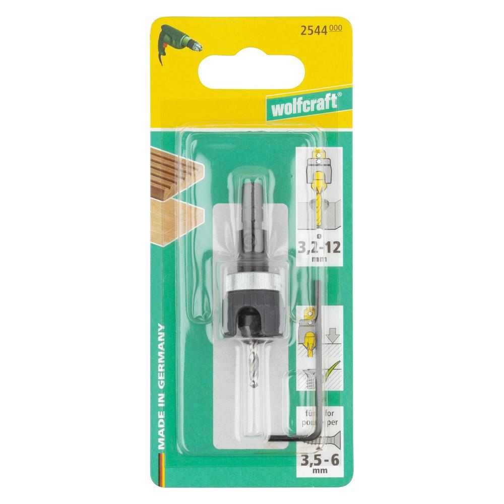 Wolfcraft Svrdlo Za Predbušenje 3,2-12 mm Sa Upuštačem i Graničnikom - 2544000 - Slika 4