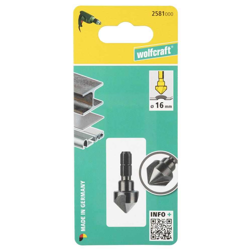 Wolfcraft Upuštač HSS Za Metal 16 mm Prihvat 1/4" - 2581000 - Slika 2