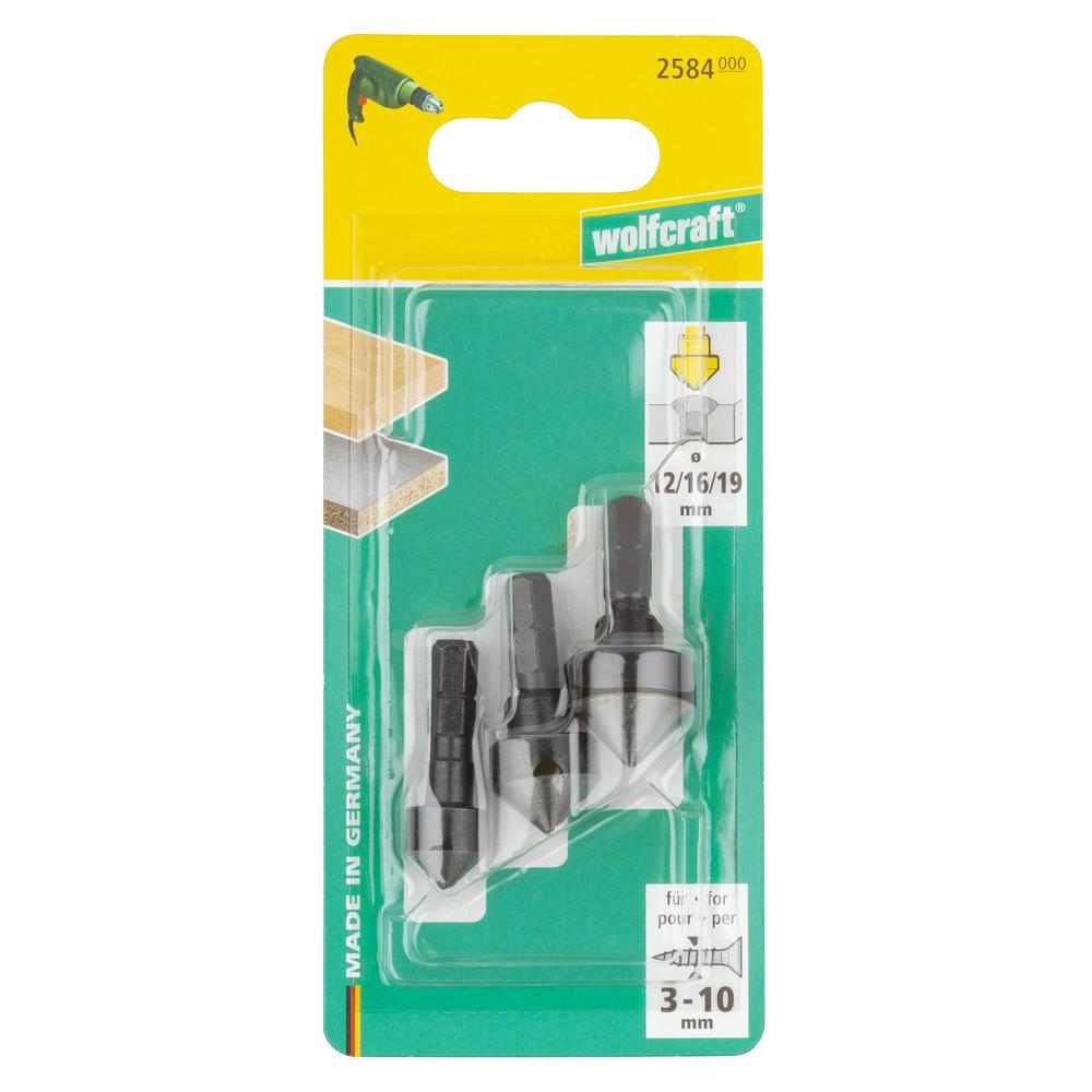 Wolfcraft Upuštač WS Set fi 12, 16, 19 mm Prihvat 1/4" - 3 dijelni - 2584000 - Slika 4