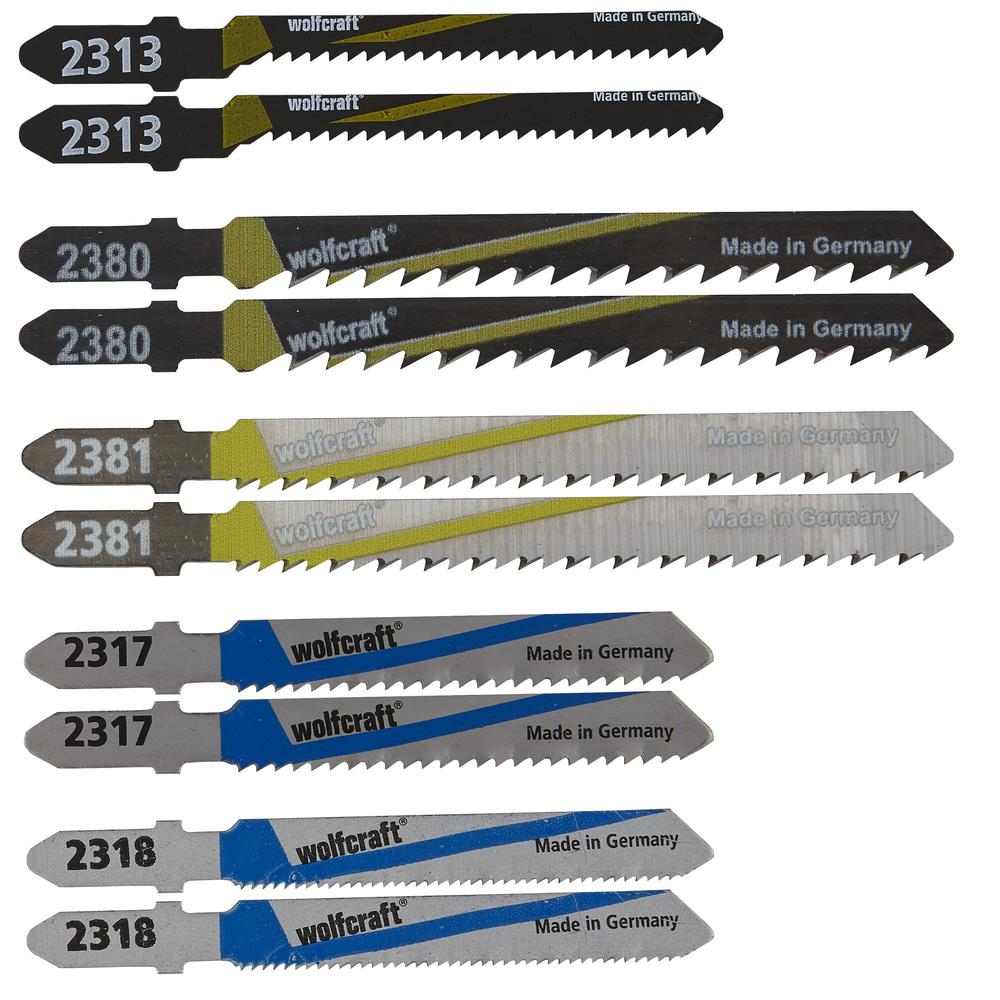 Wolfcraft Ubodne Pilice Za Drvo i Metal T-Prihvat PVC Kutija / 10 kom - 2655000 - Slika 2