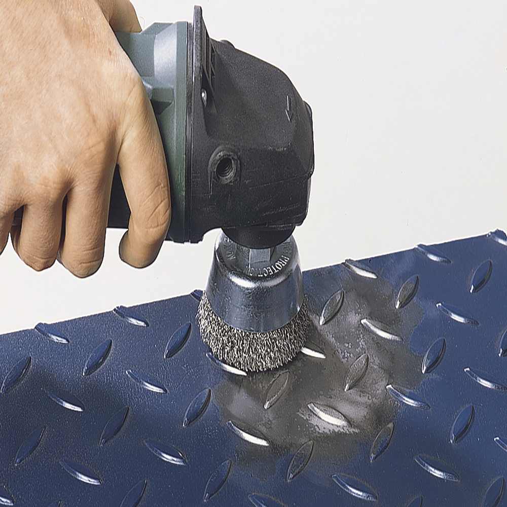 Wolfcraft Četka Lončasta Inoxna Valovita Žica fi 70x20x0,3 mm Prihvat M14 - 2702000 - Slika 3