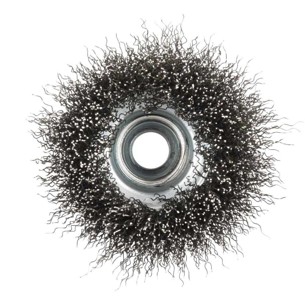 Wolfcraft Četka Lončasta Inoxna Valovita Žica fi 70x20x0,3 mm Prihvat M14 - 2702000 - Slika 2