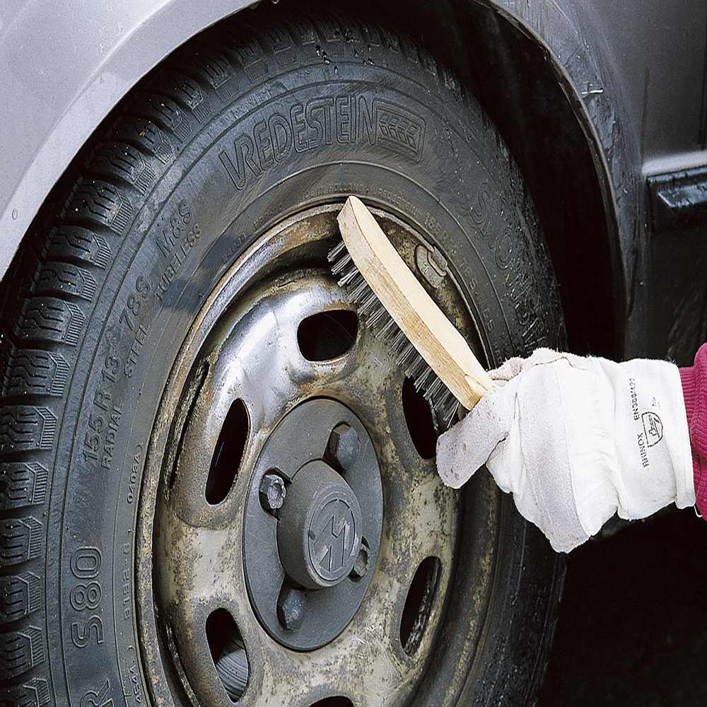 Wolfcraft Četka S Drvenom Drškom 265/140x23x0,3 mm Čelična Žica 4-Redna - 2723000 - Slika 3