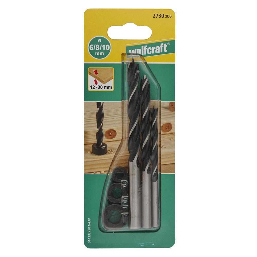 Wolfcraft Set Svrdala Za Drvo fi 6, 8, 10 mm S Graničnicima / 6 dijelni - 2730000 - Slika 4