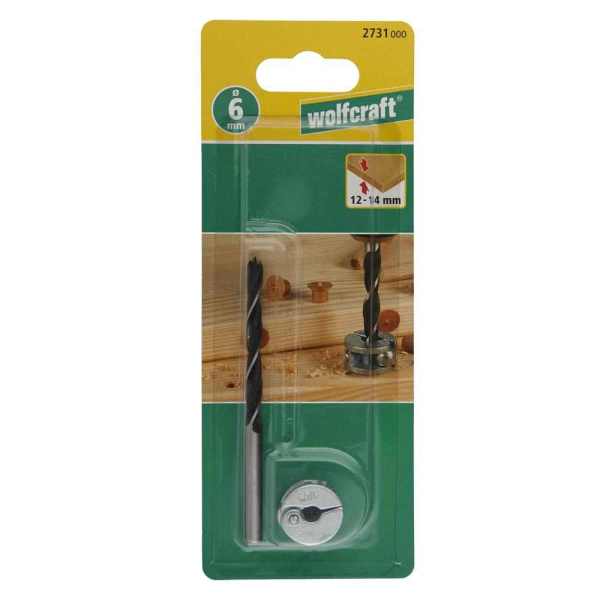 Wolfcraft Svrdlo Za Drvo S Graničnikom Dubine fi 6 mm / 2 dijelni - 2731000 - Slika 5