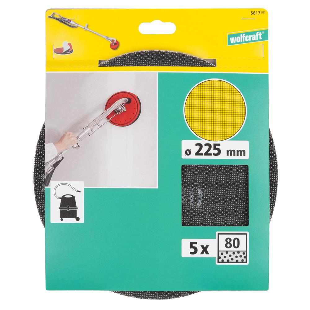 Wolfcraft Brusna Mrežica Za Gips Ploče K80 / 225 mm / 5 kom - 5617000 - Slika 4
