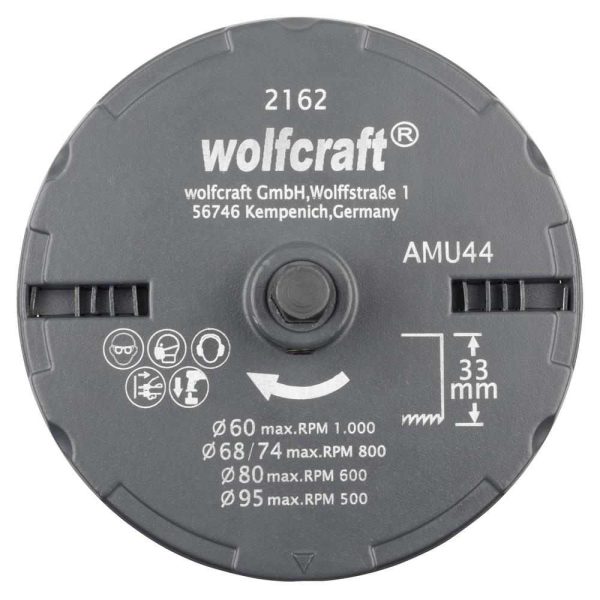 Wolfcraft Set Pila Za Rupe 60, 68, 74, 80, 95 mm / 33 mm / 5 dijelni - 2162000 - Slika 3