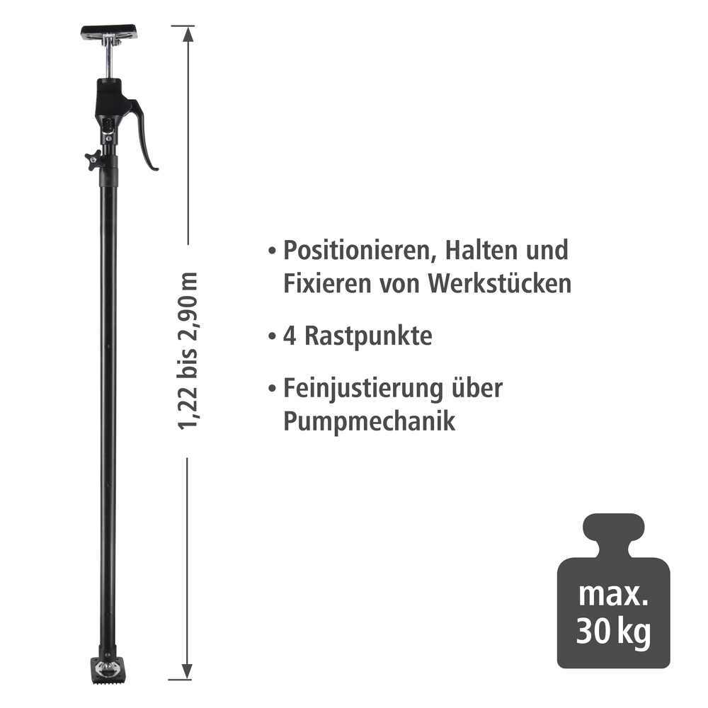 Wolfcraft Držač Teleskopski Za Postavljanje Gips-Karton Ploča 1,22 - 2,9 m - 4042000 - Slika 5