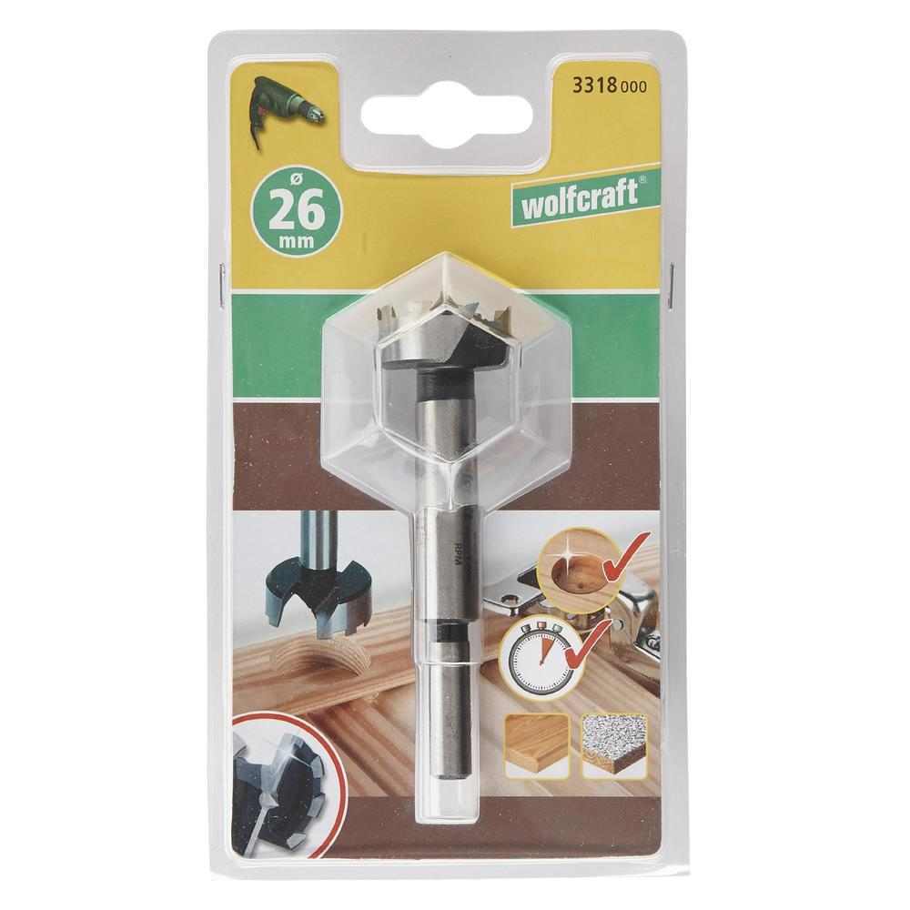 Wolfcraft Glodalo Cilindrično Forstner fi 26 x 90 mm Prihvat 8 mm - 3318000 - Slika 6