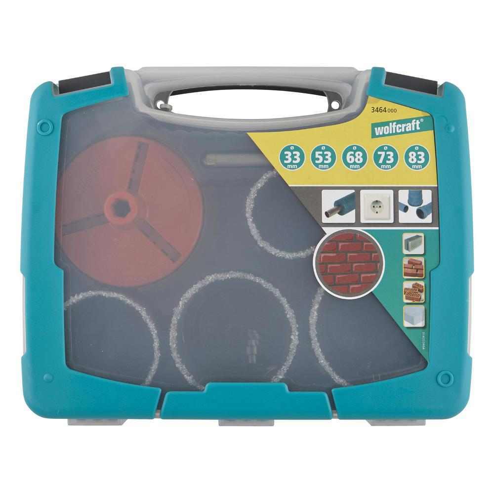 Wolfcraft Set Kruna Za Zidove Od Cigle i Kamena 33-83 mm / 7 dijelni - 3464000 - Slika 6