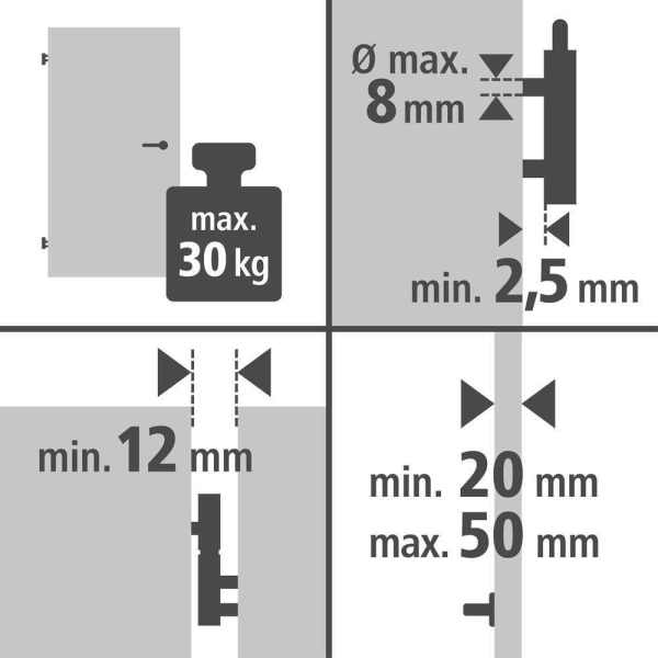 Wolfcraft Set Za Montažu Krila Vrata / 3 dijelni - 3674000 - Slika 6