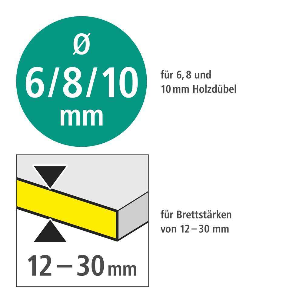 Wolfcraft Univerzalni Set Za Tiplanje fi 6, 8 i 10 mm / 44 dijelni - 3750000 - Slika 5