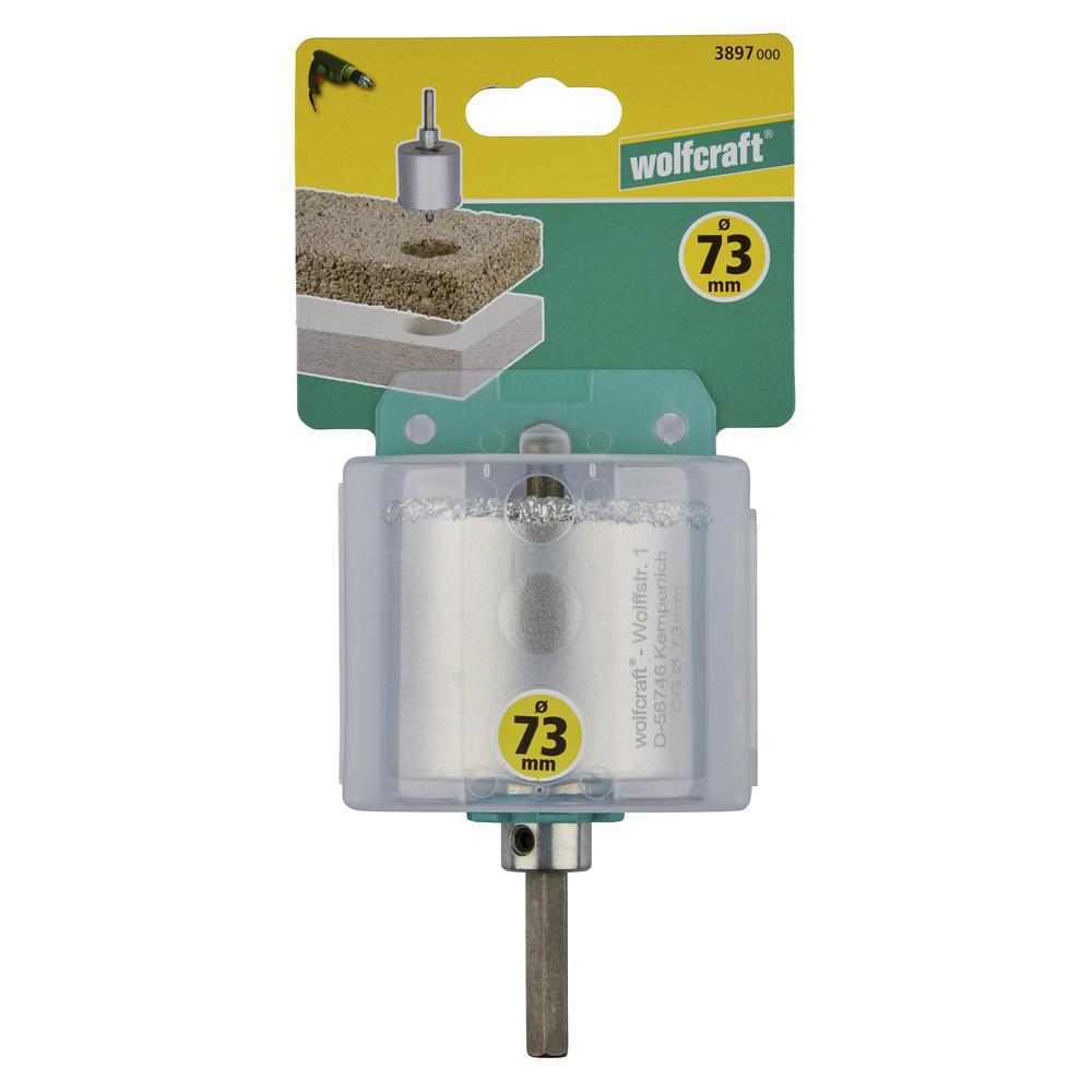 Wolfcraft Kruna Za Bušenje HM Sa Svrdlom Za Centriranje fi 73/55mm Prihvat 6-STR - 3897000 - Slika 3