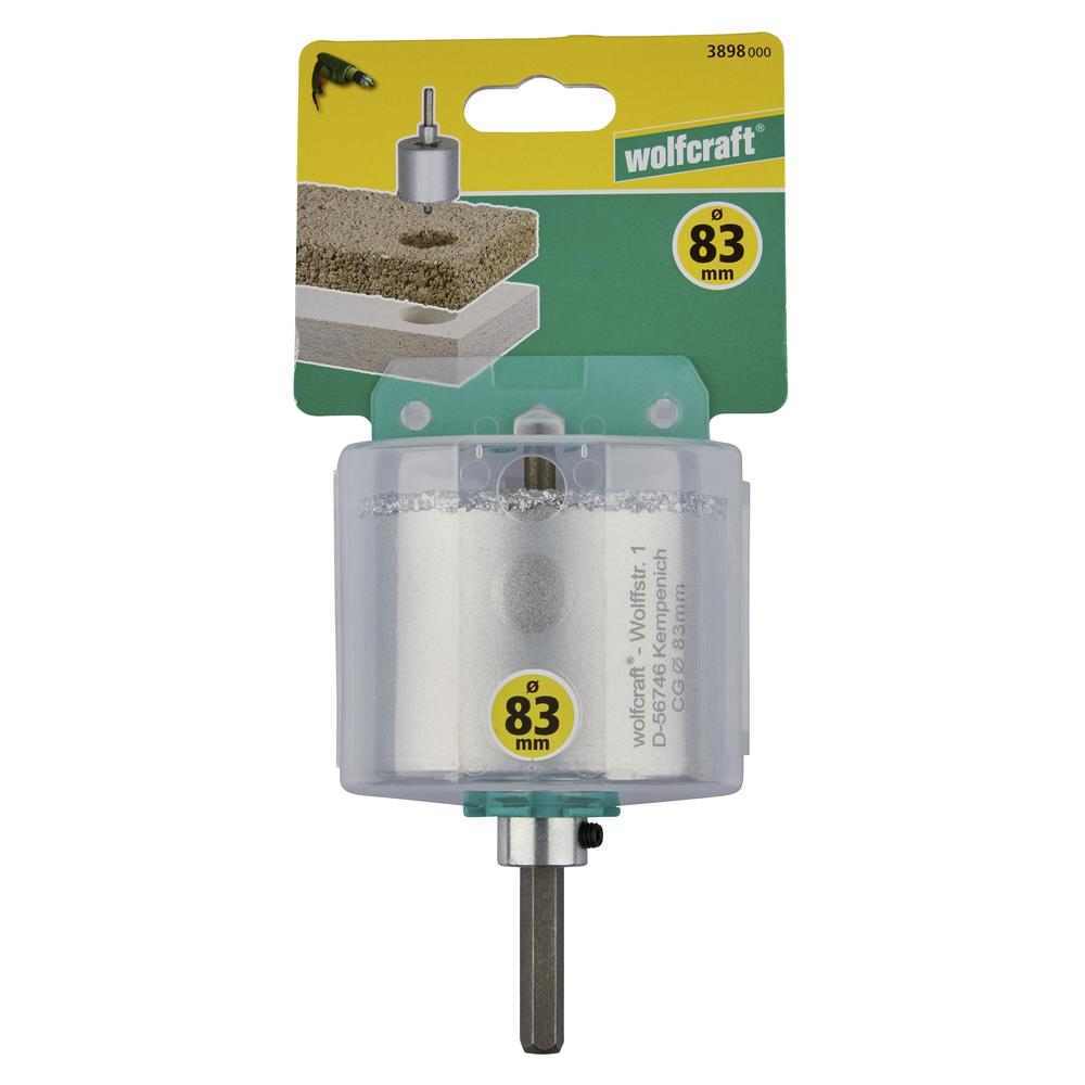 Wolfcraft Kruna Za Bušenje HM Sa Svrdlom Za Centriranje fi 83/55mm Prihvat 6-STR - 3898000 - Slika 3