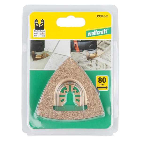 Wolfcraft Brusna Ploča Trokut PRO HM Za Multifunkcionalni Alat Beton / Kamen 80 mm - 3994000 - Slika 8