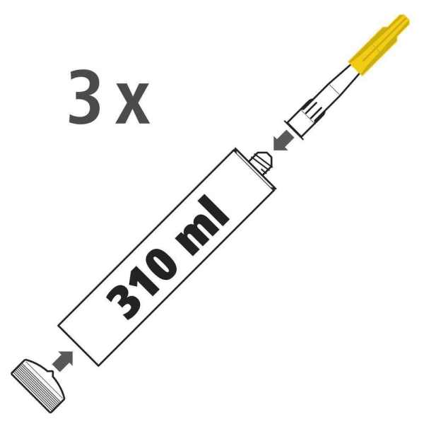 Wolfcraft Prazne Kartuše - Patrone 310 ml / 3 kom - 4044000 - Slika 5