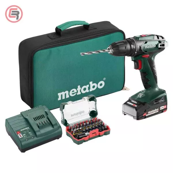 Metabo Bušilica-Odvijač Aku BS 18 1xAKU (2,0 Ah) SC 30 U Torbi + Bit-Box SP – 602207580