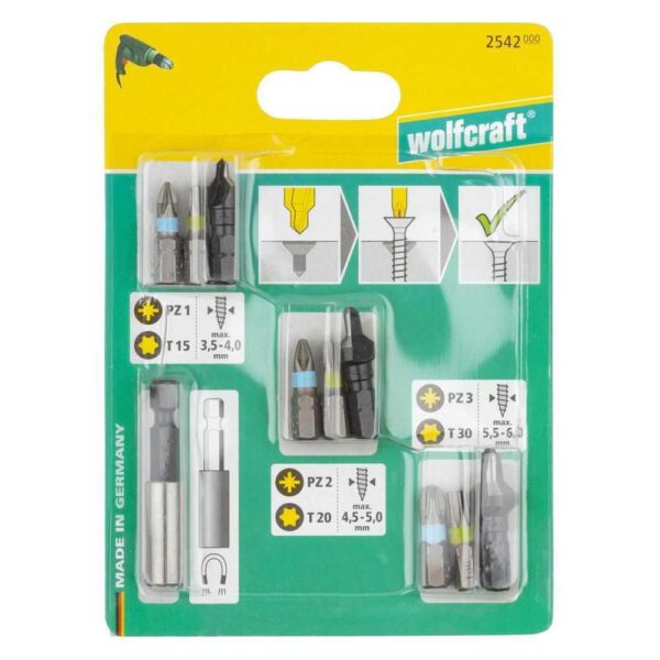 Wolfcraft Set Bitova PZ / TX i Upuštača Za Drvo / 10 dijelni - 2542000 - Slika 6