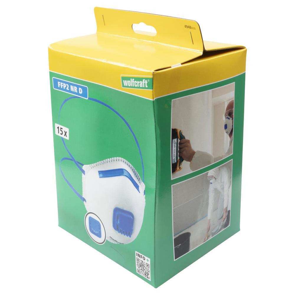 Wolfcraft Zaštitna Maska Sa Ventilom FFP2 (CE) / 15 kom - 4948000 - Slika 9