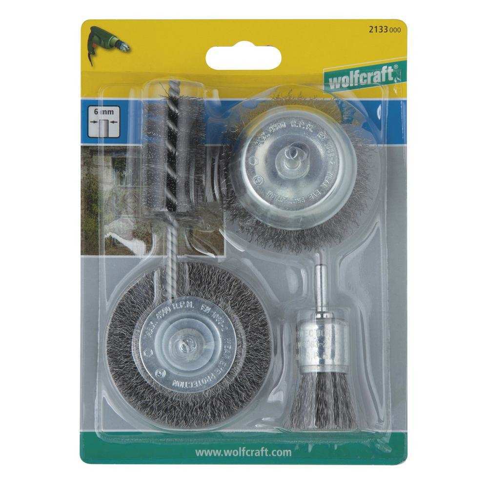 Wolfcraft Set Četki Čeličnih Za Bušilicu Prihvat 6 mm / 4 dijelni - 2133000 - Slika 2