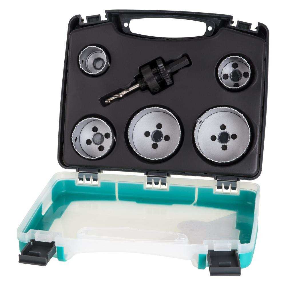 Wolfcraft Set Kruna Bi-Metal Elektrika i Sanitarije 35, 40, 51, 65 i 68 mm / 6 dijelni U Koferu - 3764000