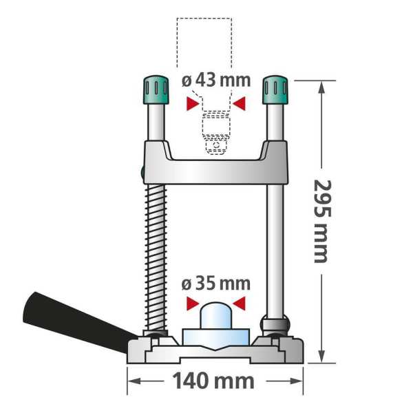 Wolfcraft Prenosni Stalak Za Bušilicu Tecmobil fi 43 mm - 4522000 - Slika 2
