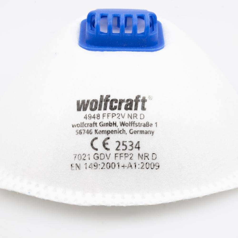 Wolfcraft Zaštitna Maska Sa Ventilom FFP2 (CE) / 15 kom - 4948000 - Slika 4