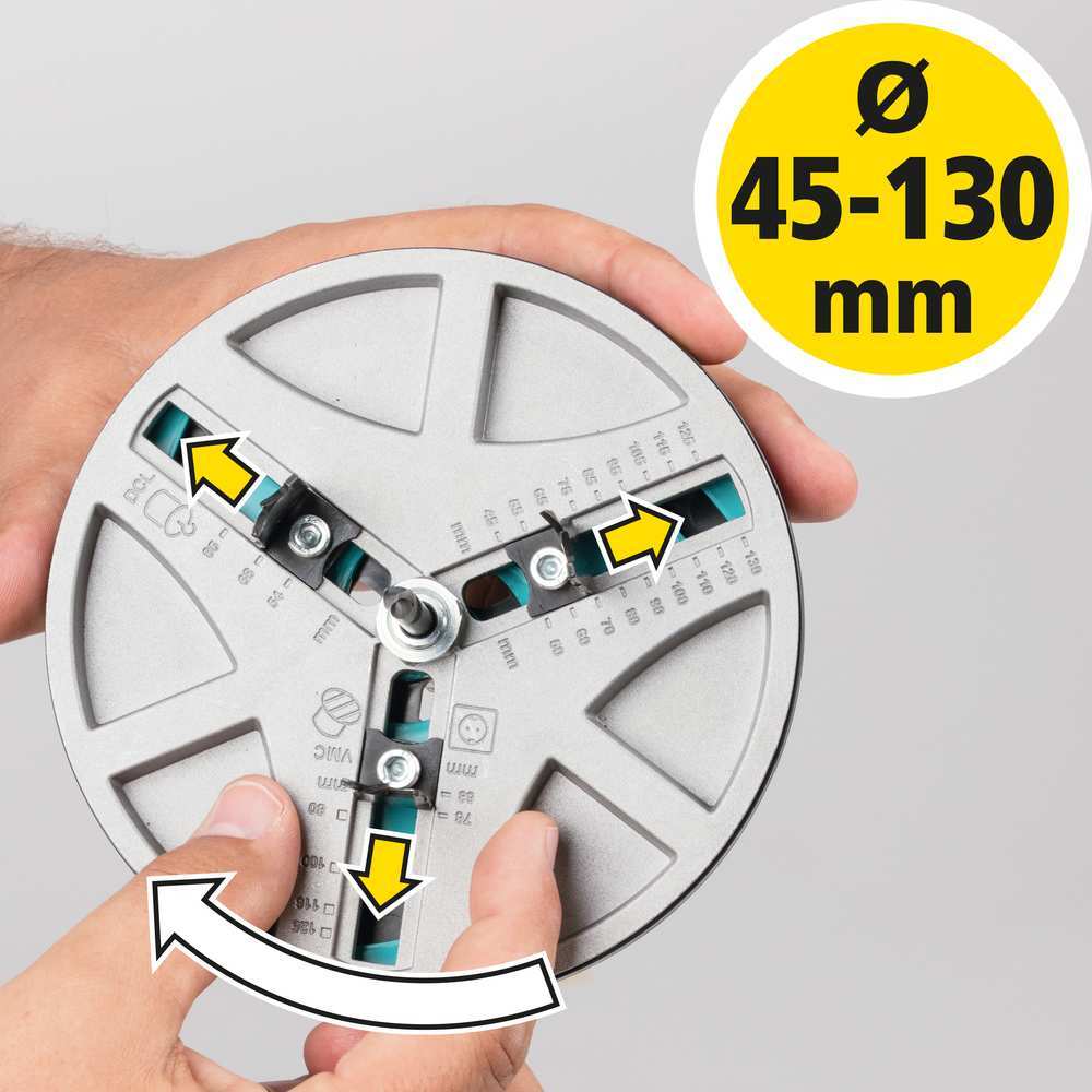 Wolfcraft Podesiva Krunska Pila Za Meko Drvo i Rigips fi 45 - 130 mm - 5978000 - Slika 8