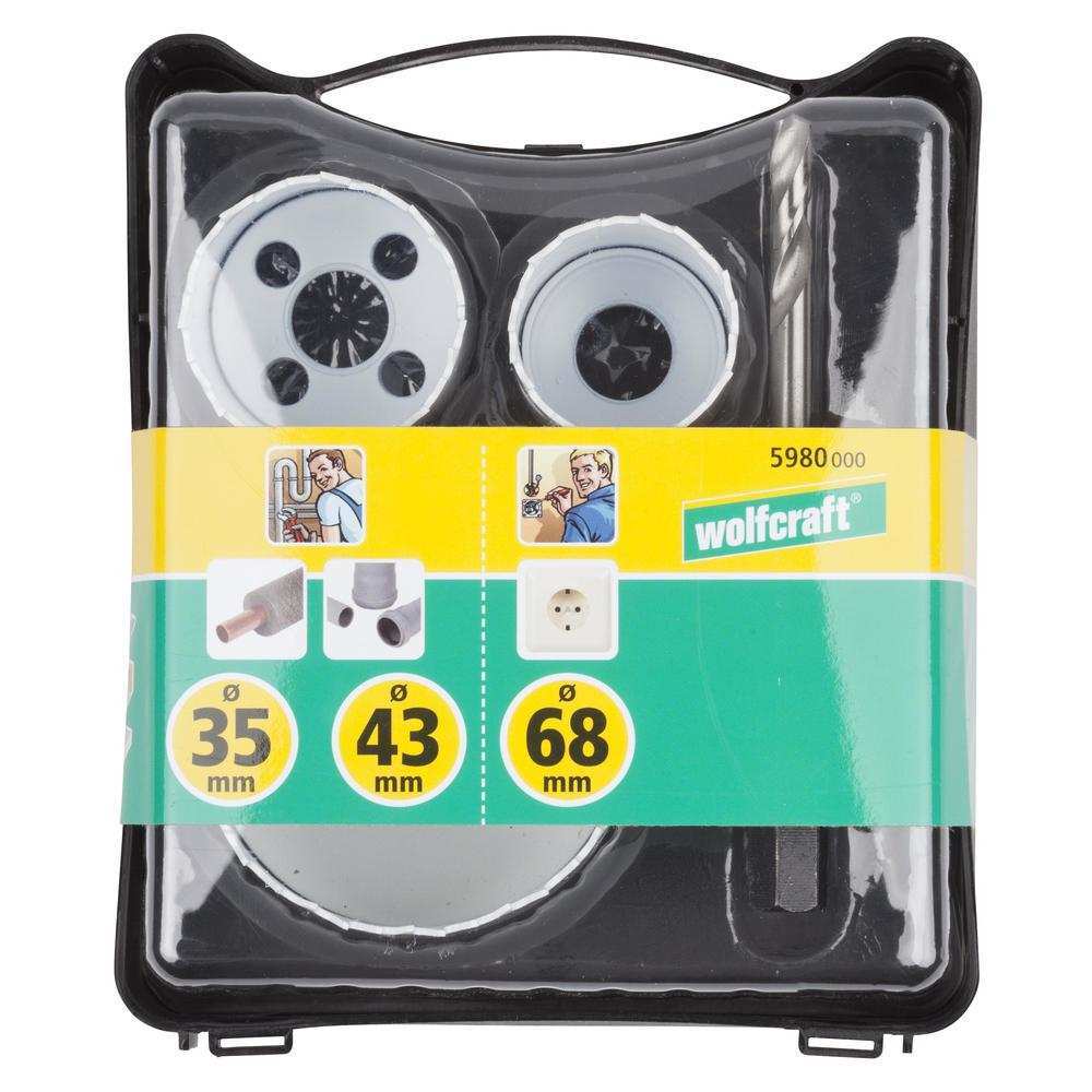 Wolfcraft Set Kruna Bi-Metal Renovation fi 35, 43 i 68 mm / 4 dijelni - 5980000 - Slika 5