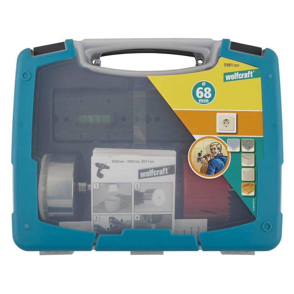 Wolfcraft Set Kruna Za Rupe Sockets fi 68 mm / 3 dijelni - 5981000 - Slika 5