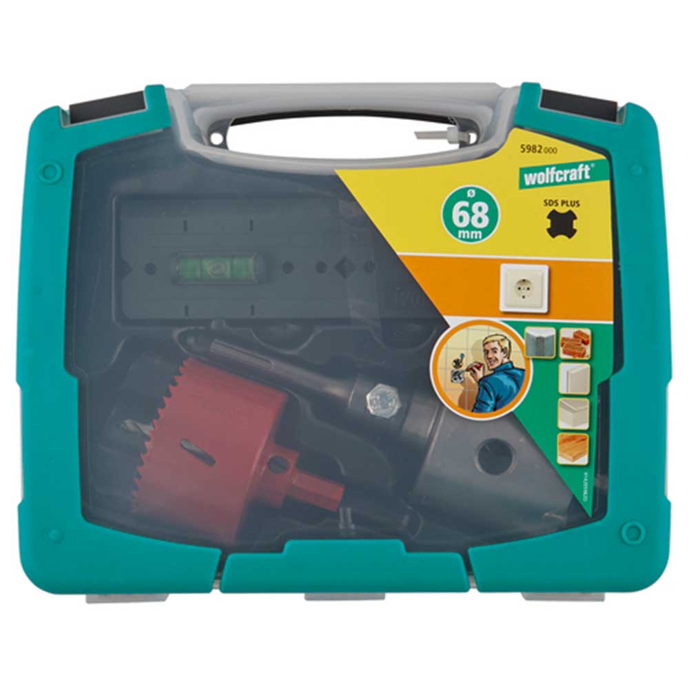Wolfcraft Set Kruna Za Rupe Universal SDS-plus fi 68 mm / 3 dijelni - 5982000 - Slika 4