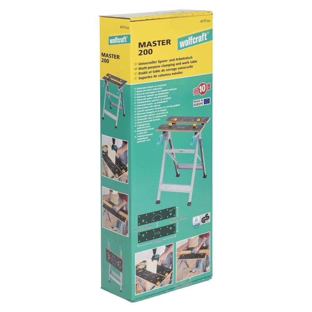 Wolfcraft Stol Radni i Stezni Master 200 / 645 x 450 x 800 mm - 6177000 - Slika 9