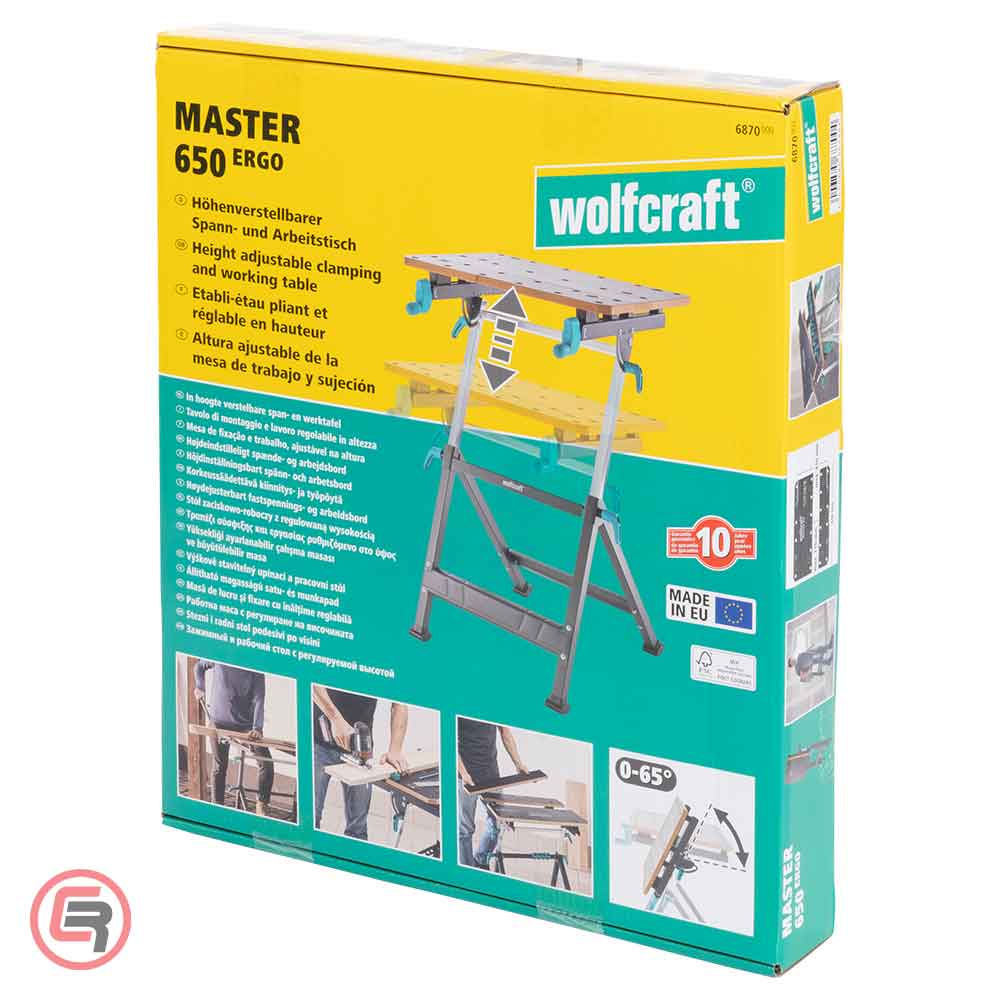 Wolfcraft Stol Radni i Stezni Master 650 Ergo / 650 x 720 x 950 mm - 6870000 - Slika 3