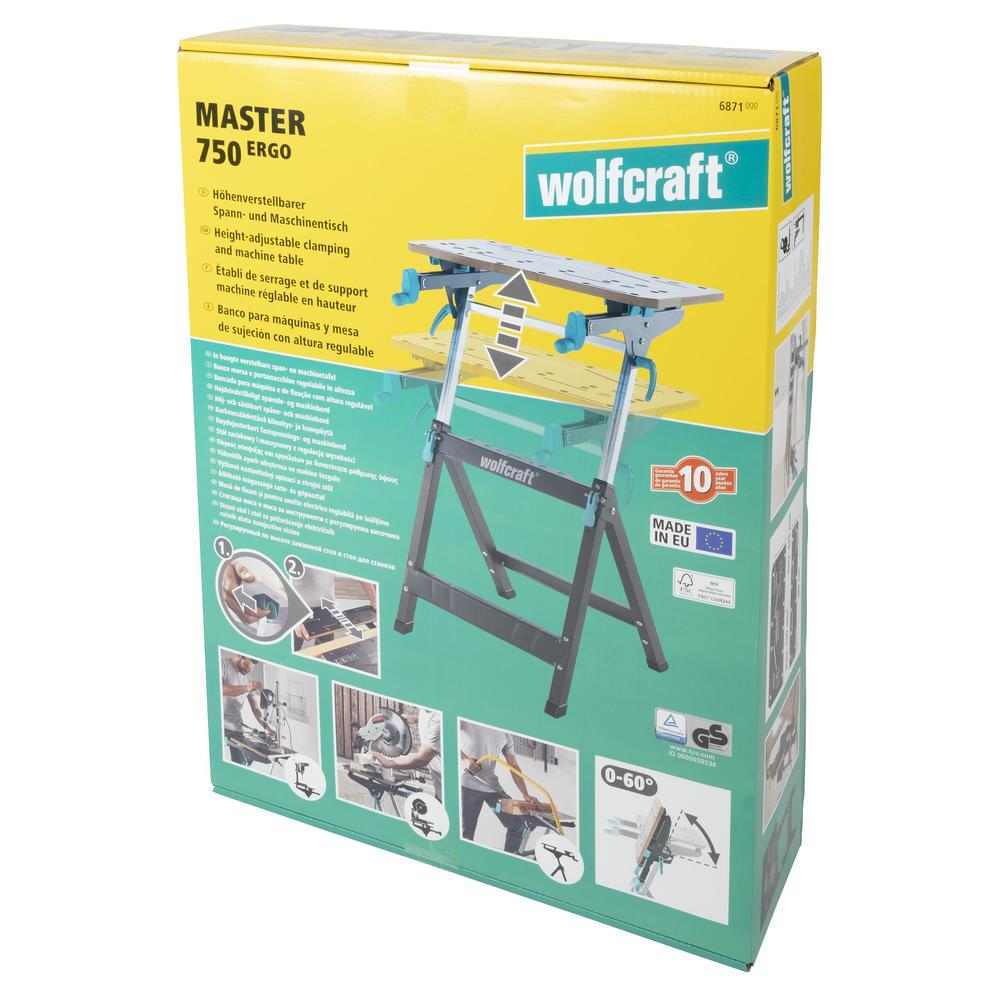 Wolfcraft Stol Radni i Stezni Master 750 Ergo / 680 x 700 x 950 mm - 6871000 - Slika 21