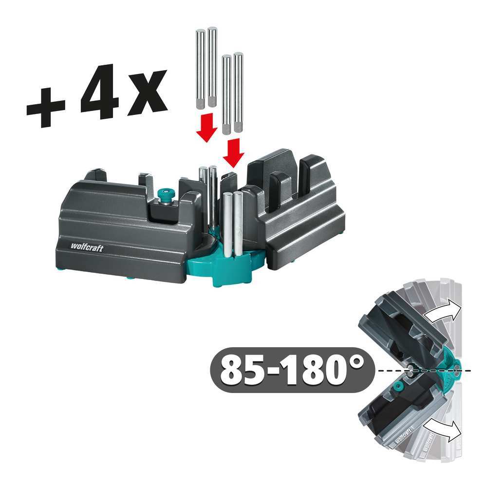 Wolfcraft Šablon Podesivi Za Kutno Rezanje 100 mm / 85 - 180* - 6948200 - Slika 11