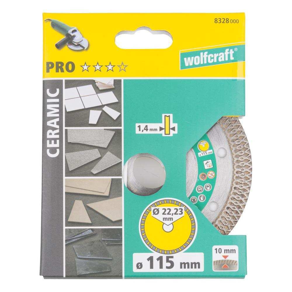 Wolfcraft Dijamantna Rezna Ploča Za Keramiku „Pro Ceramic Turboˮ 115×1,4×22,23 mm - 8328000 - Slika 2