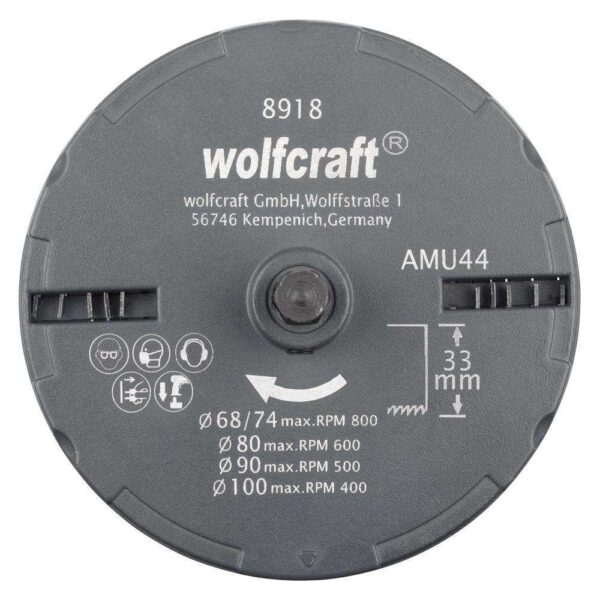 Wolfcraft Set Pila Za Rupe fi 68, 74, 80, 90, 100 mm / 33 mm / 5 dijelni - 8918000 - Slika 3