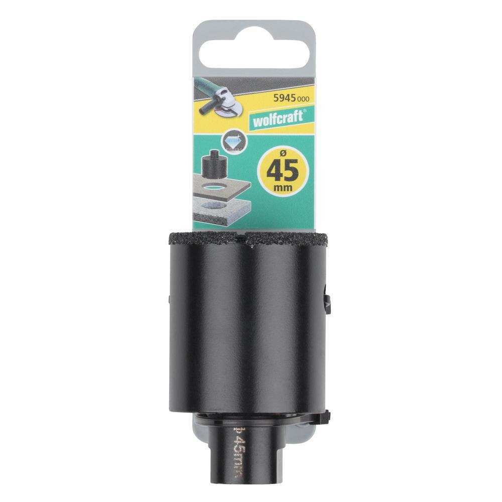Wolfcraft Kruna Dijamantna Za Pločice "Ceramic" fi 45 / 45 mm M14 Suho Bušenje - 5945000 - Slika 3