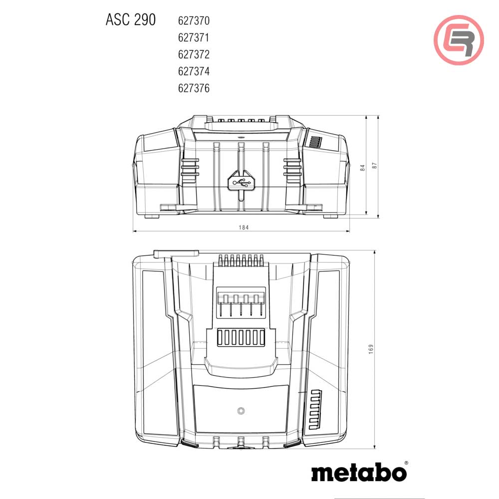 Metabo Punjač Za Baterije Brzi ASC 290 / 12 - 36 V / Air Cooled EU – 627370000 - Slika 3