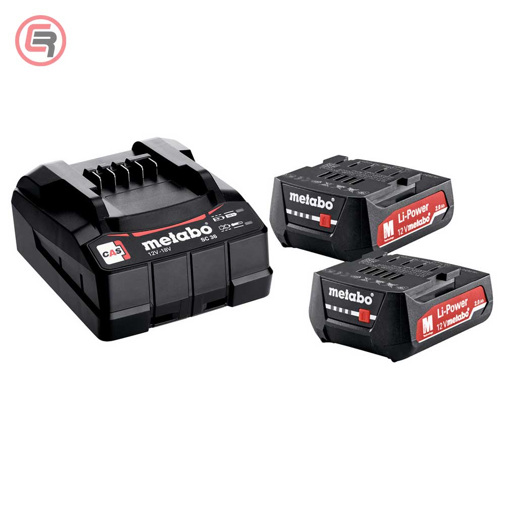 Metabo Basic Set Baterija 12 V / 2 × 2,0 Ah Li-Ion + Punjač SC 36 – 685300000
