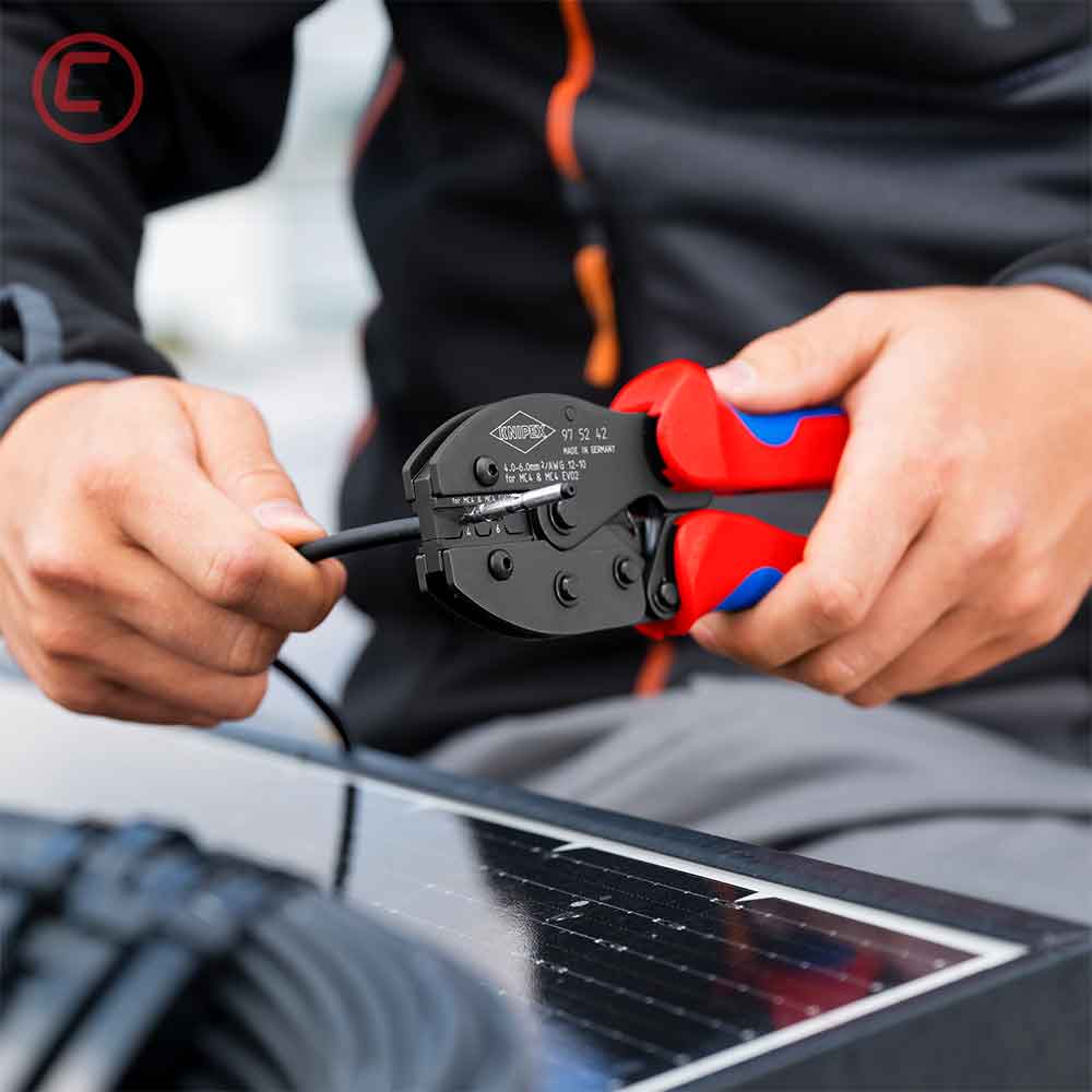 Knipex Kliješta Za Presanje Fotonaponskih / Solarnih MC4 / MC4 EVO 2 Konektora PreciForce – 97 52 42 - Slika 11