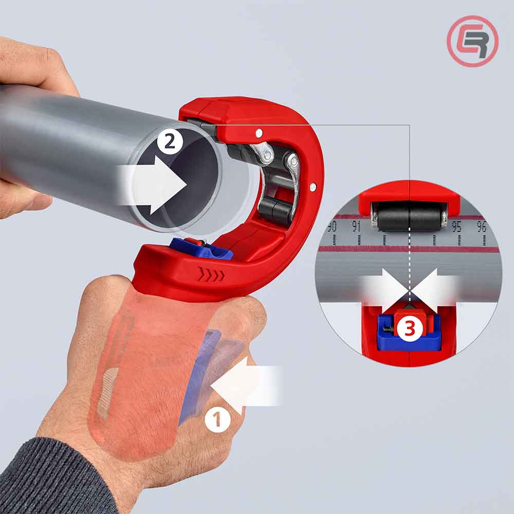 Knipex Rezač Za PVC Cijevi DPT50 - fi 32 / 40 / 50 mm - 90 23 02 BK - Slika 8