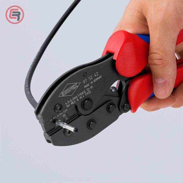 Knipex Kliješta Za Presanje Fotonaponskih / Solarnih MC4 / MC4 EVO 2 Konektora PreciForce – 97 52 42 - Slika 6