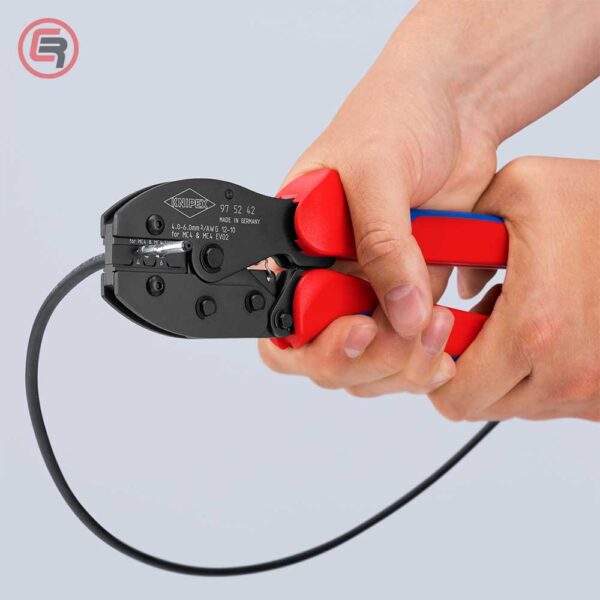 Knipex Kliješta Za Presanje Fotonaponskih / Solarnih MC4 / MC4 EVO 2 Konektora PreciForce – 97 52 42 - Slika 7