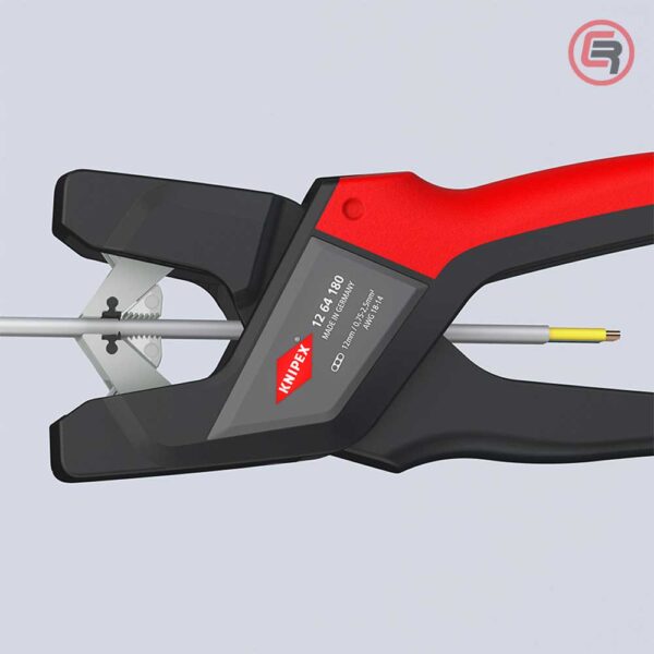 Knipex Kliješta Za Skidanje Izolacije 0,75 - 2,5 mm2 Automatska Za Ravne Kablove – 12 64 180 - Slika 6