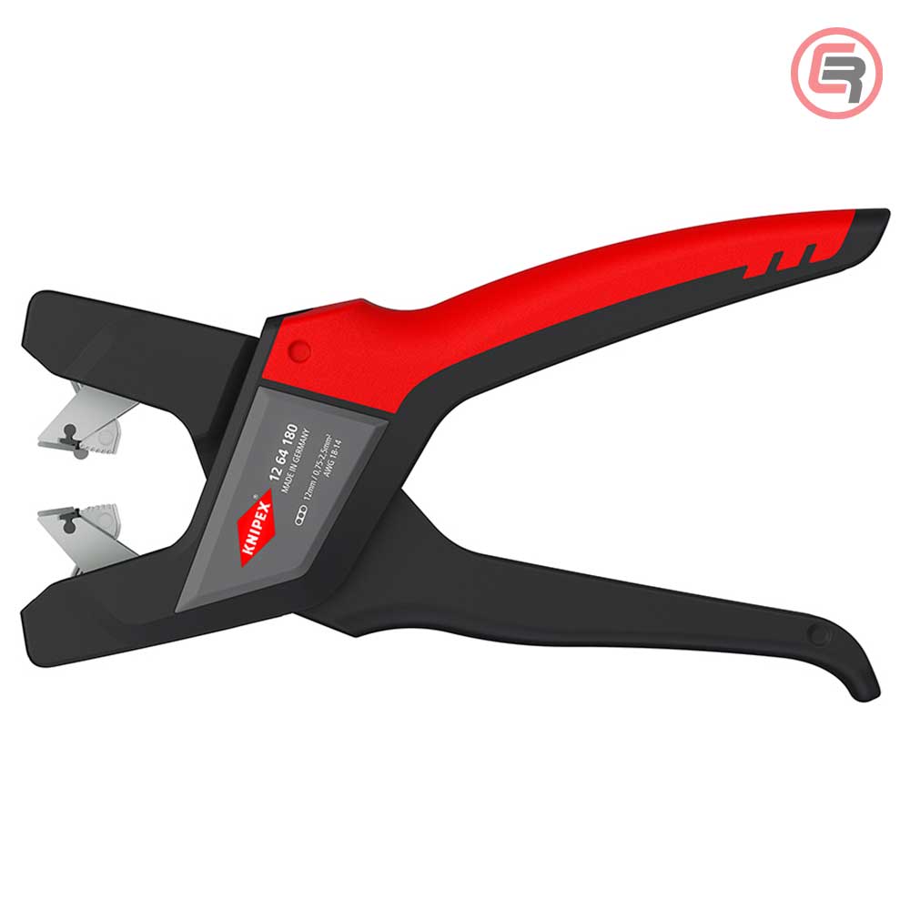 Knipex Kliješta Za Skidanje Izolacije 0,75 - 2,5 mm2 Automatska Za Ravne Kablove – 12 64 180 - Slika 2