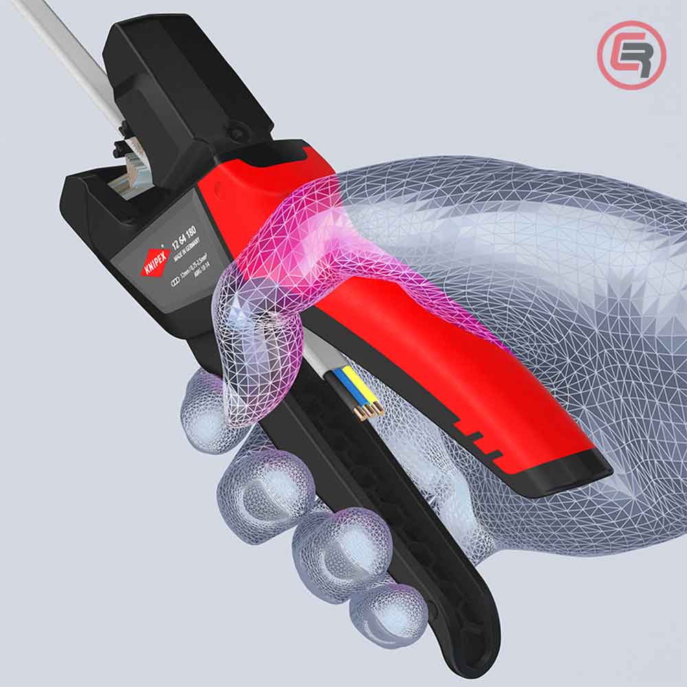 Knipex Kliješta Za Skidanje Izolacije 0,75 - 2,5 mm2 Automatska Za Ravne Kablove – 12 64 180 - Slika 7