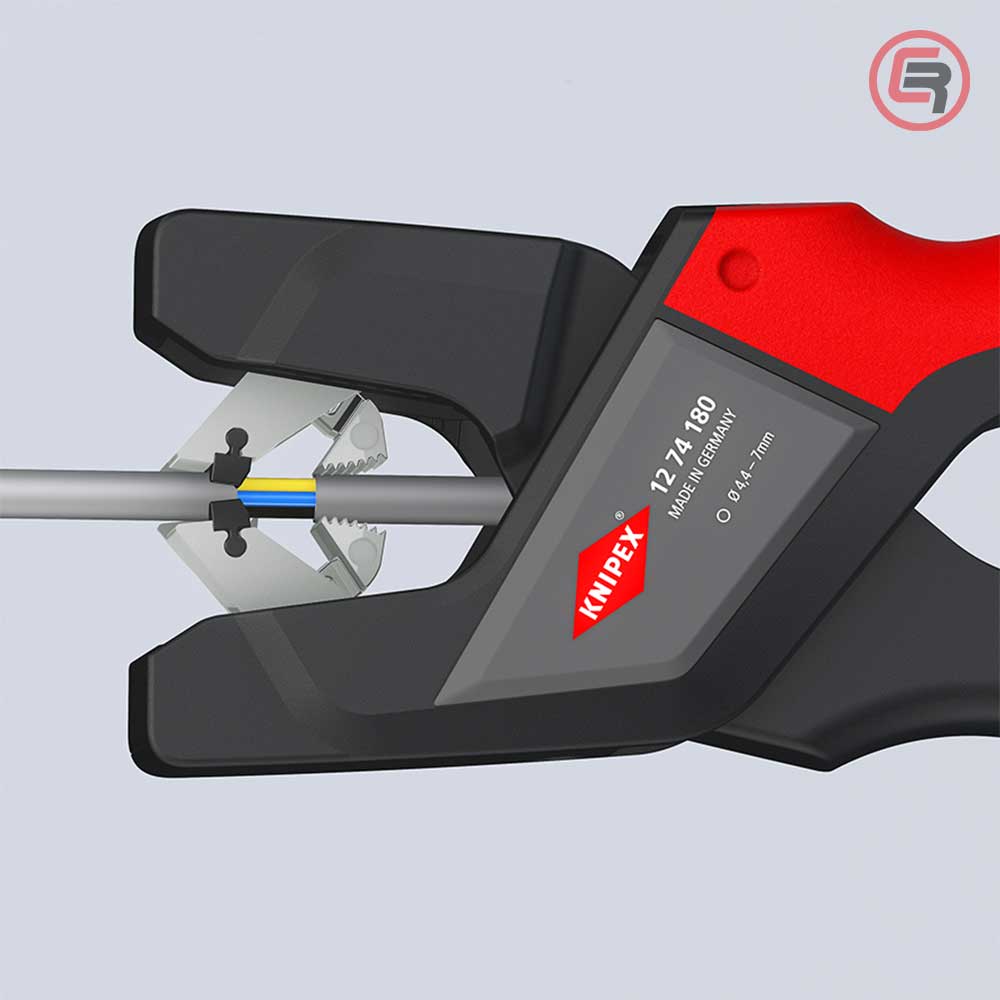 Knipex Kliješta Za Skidanje Izolacije 4,4 - 7,5 mm2 Automatska – 12 74 180 - Slika 6
