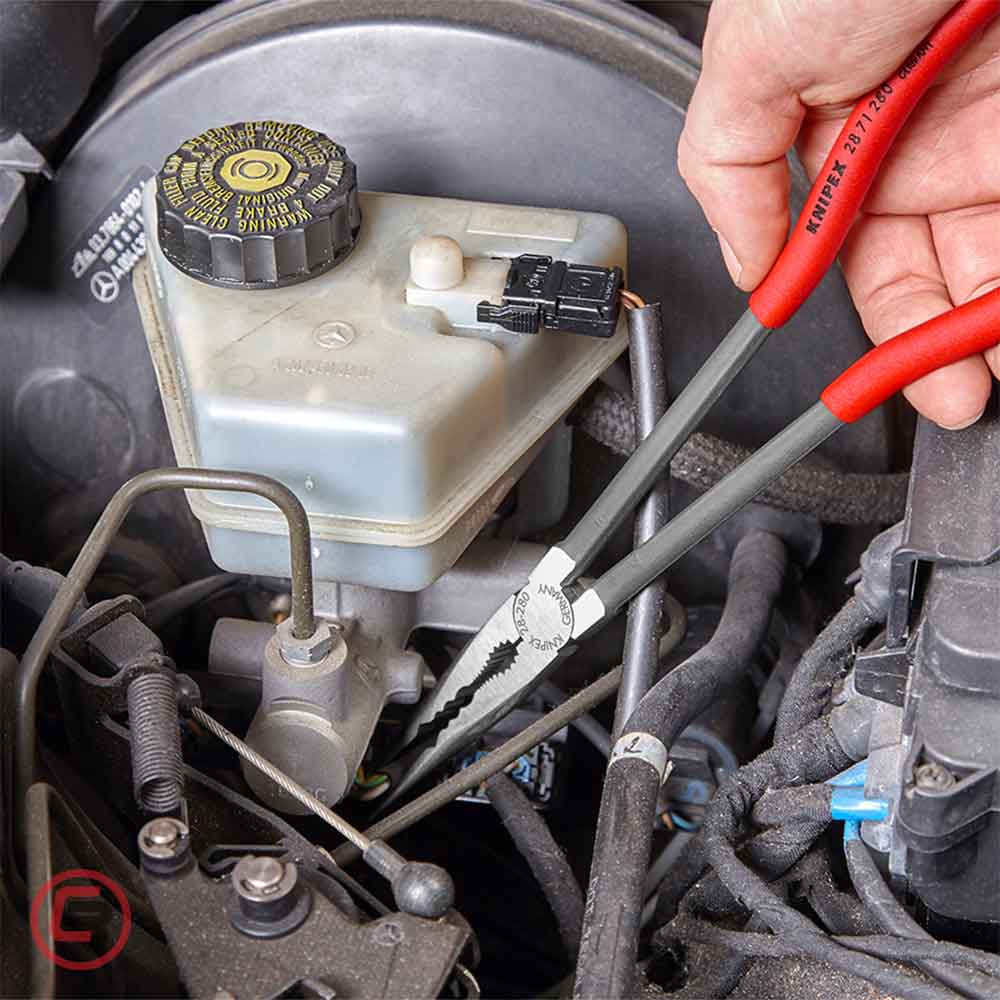 Knipex Kliješta Poluokrugla Špicasta Ravna 280 mm Mehaničarska – 28 71 280 - Slika 5