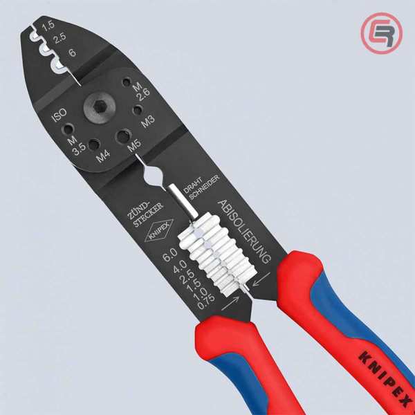 Knipex Kliješta Za Kabl Stopice Neizolirane 0,5 - 6,0 mm2 – 97 21 215 C - Slika 4